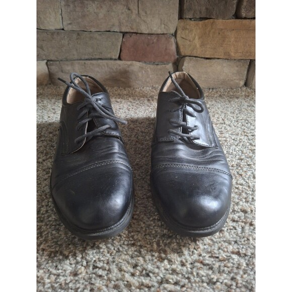 Dexter Men’s Black Lace Up Dress Shoes, Size 7W - Picture 1 of 6